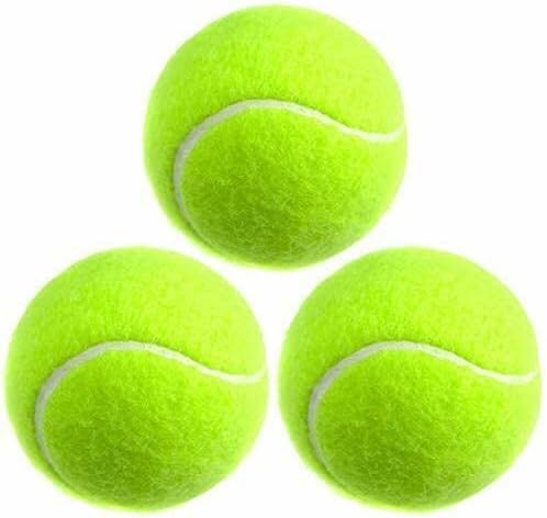 Tennis Balls Pack of 3 Ideal for Beginners Sports Practice, Dog Training, Pet Play Toy, Throwing Machine, All Court Types
