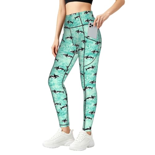 Pantalones de yoga para fitness y correr mallas Pacific Ocean informales con estampado original