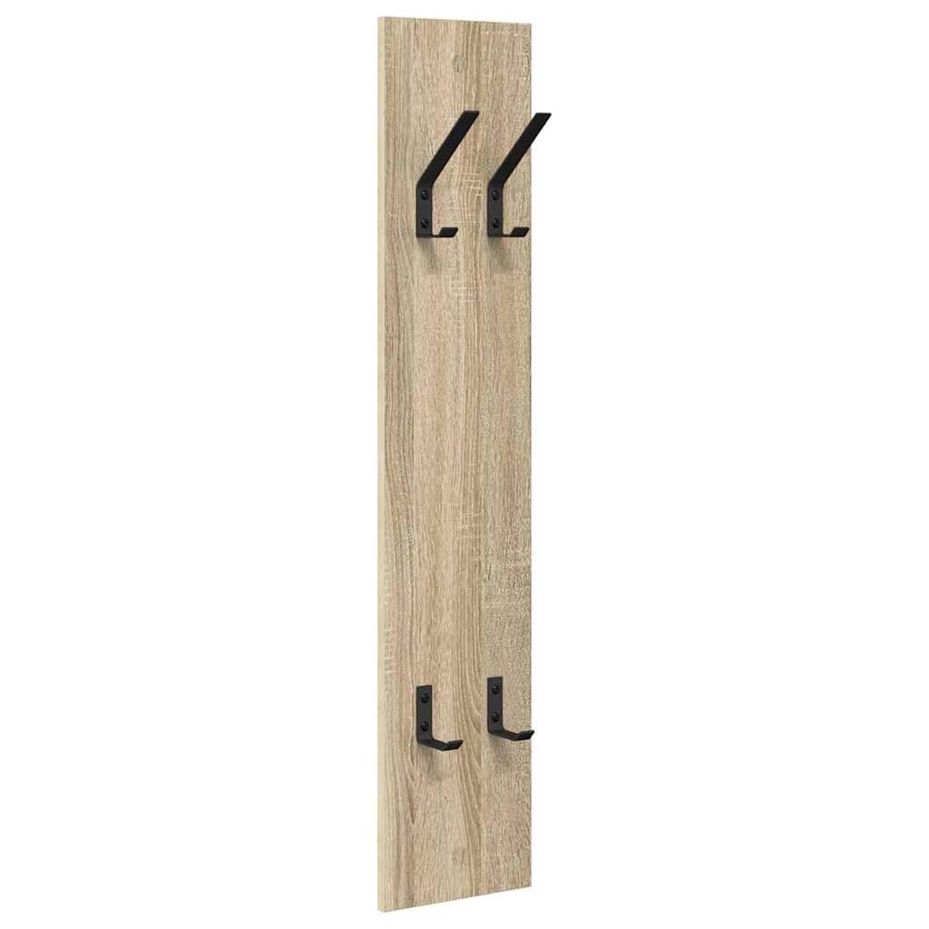 Perchero de pared de roble Sonoma con acabado de madera moderno