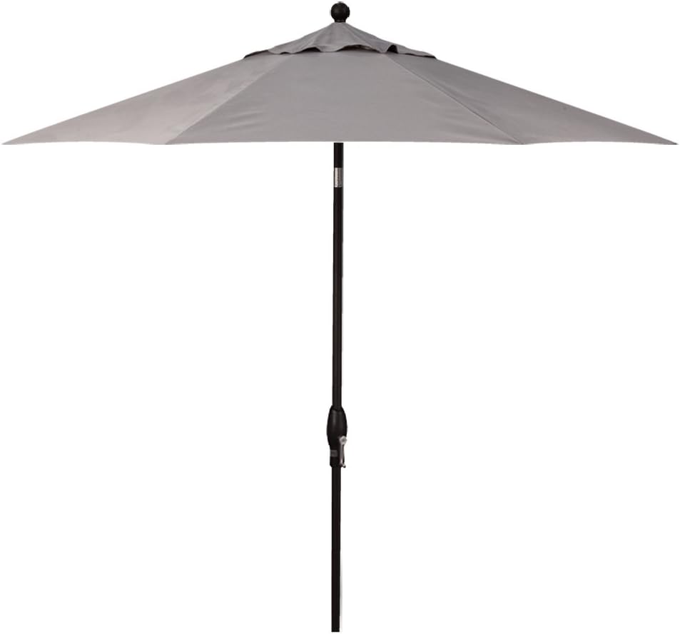 Treasure Garden 11-Foot (Model 812) Deluxe Auto-Tilt Market Umbrella with Black Frame and Obravia2 Fabric: Boulder