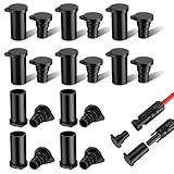 Bateria Power 12 Pairs Solar Connector Caps, IP68 Solar Panel Connectors Caps Weather Resistant Solar Dust...