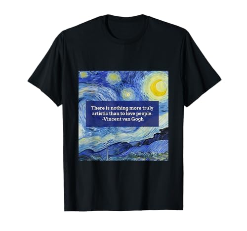 Starry Night Van Gogh Fans Famous Artist Tribute T-Shirt