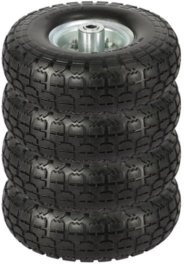 Yaheetech Llantas sólidas para carretilla, rueda de carro de camión, rodamientos de 58 pulgadas para carro, césped, jardín, playa, carretilla,