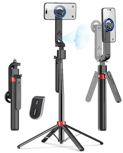 Trípode de seguimiento facial de 183 cm y palo selfie magnético para iPhone