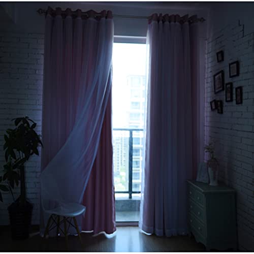 Cortinas opacas de doble capa confeccionadas con gasa transparente suave de tul, 1 ud 7