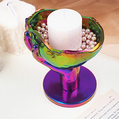 FineInno Kerzenhalter Silikonformen Epoxidharz, Hand Halten Schädel Resin GieÃformen, Blumentopf Epoxidharz Formen für Schmuck Aufbewahrung, Halloween Dekor – Bild 6