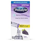 Pedialyte Electrolyte Powder, Grape, Electrolyte Hydration Drink, 0.6 oz Powder Packs, 6 Count