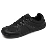 RUMPRA Men's Wide Toe Box Barefoot Shoes Minimalist Zero Drop Sneakers for Hiking Gym Workouts Casual(Black,11.5)