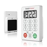 BaldrTherm Digital Kitchen Timer, Magnetic Waterproof Countdown Timer for Cooking, Shower, Workout, Classroom, Hair Color Processing, White.