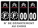 HADEXIA Pack 2 Paires Autocollant Stickers Plaque d'immatriculation Prenium Citroen Noir - Numéro Personnalisé
