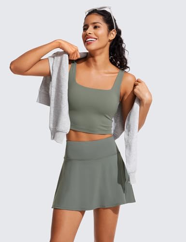 CRZ YOGA Damen-Tennisrock Mit Taschen - Sportlicher Plisseerock Für Golf & Training