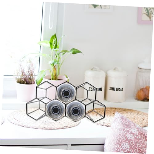 Soporte para botellas de vino de metal con 7 espacios miniatura 7