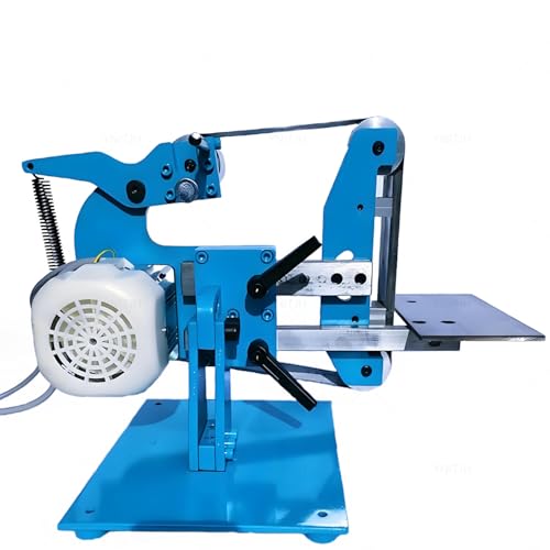 YNITJH Lijadora De Banda Multiusos 915,Función Vertical Y Horizontal (Backstand),Motor Sin Escobillas,con Banco De Trabajo Y 5 Bandas De Lija 1100W