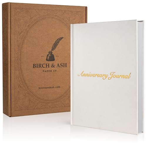 Birch & Ash Paper Co. Wedding Anniversary Journal for Couples Guided Memory Book with Prompts 348 Pages Heirloom Quality Keepsake Gift