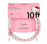 Fender Câble tissé Hello Kitty blanc/rose, 3 m