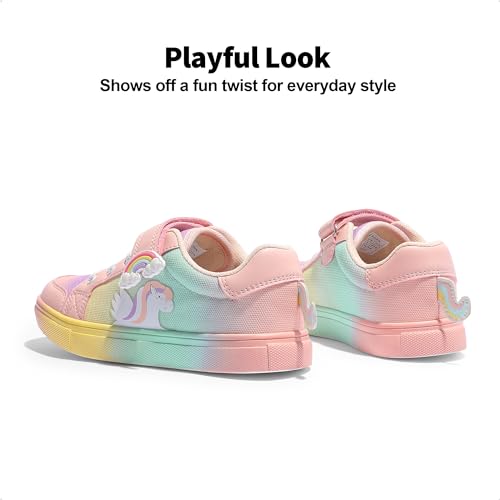 DREAM PAIRS Girls Sneakers School Shoes,Rainbow/Pink,7 Toddler - image 5