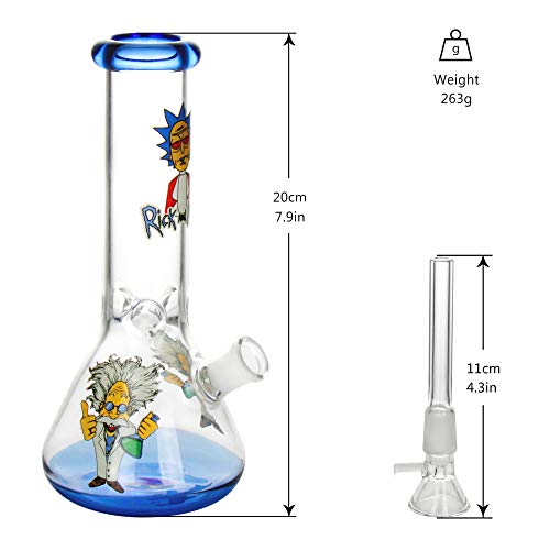 The7boX Beaker Bong Glas bong mit Aufkleber 20cm – Bild 7