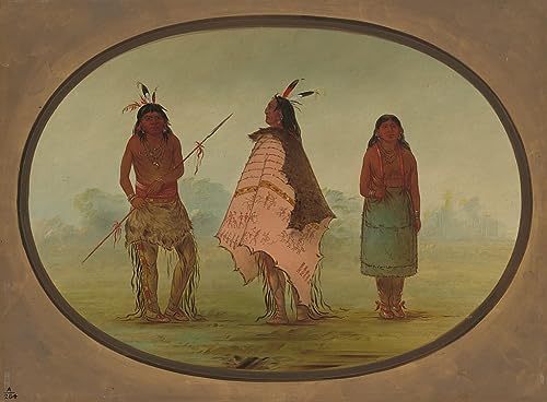 Toile George Catlin deux guerrières impression jet d'encre premium