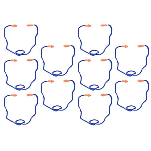 Sunicon 10 Pair Corded Ear Plugs, Anti Noise Soft Silicone Earbud Earplug Christmas Tree Shape Ear Plug for Hearing Protection, Sleeping,Prevent Water Ingress.