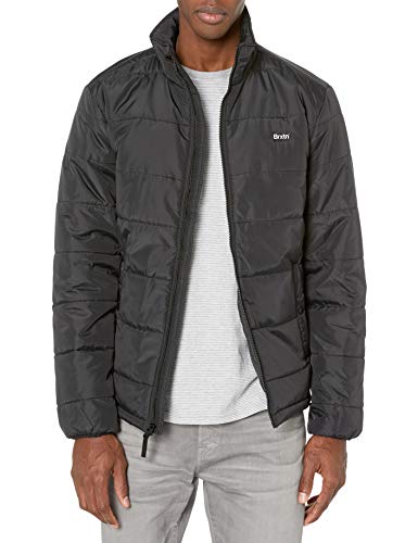 Brixton Men's CASS Relaxed FIT Puffer Jacket, Black/Black, L