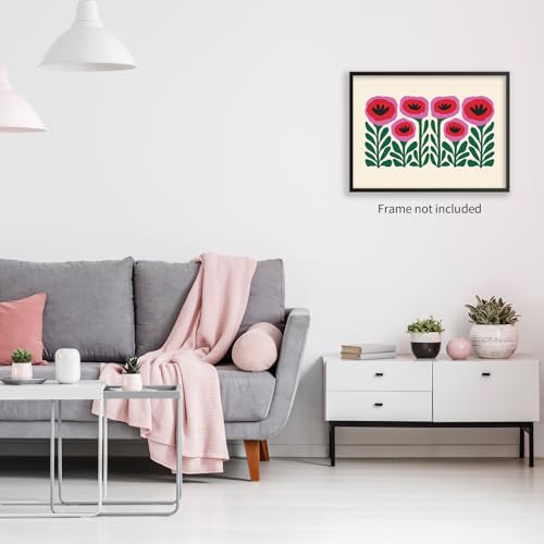 Toile murale coquelicots pour embellir un mur blanc vide facilement