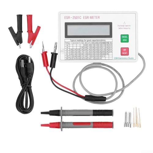 Testeur ESR de condensateur avec fréquence 100 kHz, courant 5 mA et résolution à double plage pour des diagnostics de qualité professionnelle
