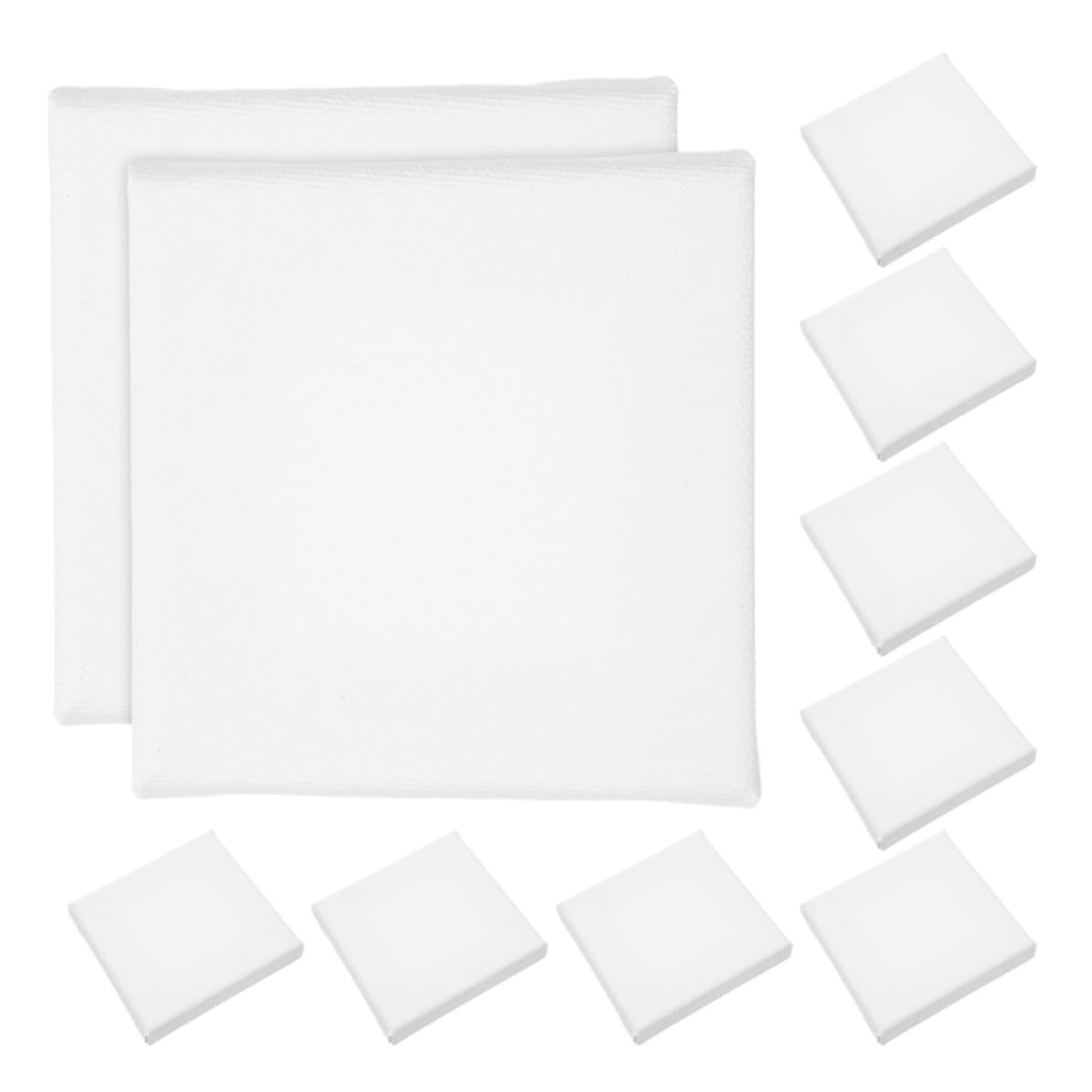 CALLARON 24 Piezas Mini Lienzo para Pintar Lienzo Pequeño de Algodón sobre Madera Blanco Reutilizable Diseño Estirado para Arte y Pintura