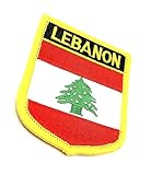 Écusson brodé à coudre ou à repasser Motif drapeau du Liban du Moyen-Orient