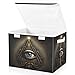 WOIWB Collapsible Storage Bins-All Seeing Eye 1Pack, 16.5x12.6x11.8 inch Fabric Lidded Closet Boxes with Handle, Storage Organizer Basket Container for Home Office