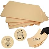 Emalla 3MM Fake Skin Tattoo - 8Pcs Premium Silicone Practice Skin for Tattoo Training 7.48