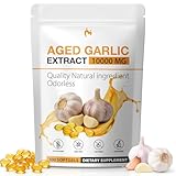 MOSRAY Aged Garlic Extract Capsules - 10,000mg High Potency Odorless Garlic Supplements for Heart & Immune Support, Antioxidant - 2 Years Matured Garlic Capsules Non-GMO, Gluten-Free, 300 Softgels