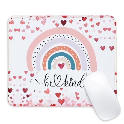Be Kind Square Mouse Pad with Non-Slip Rubber Base,Home Office Decoration Desktop Accessory, Laptop Mouse Pad for Office Laptops,9.4x7.8x0.12in