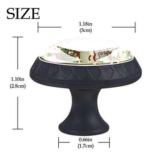 Boutons de meuble singe pour chambre bébé | Déco jungle en verre 30mm