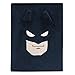 NoJo Warner Brothers Batman The Caped Crusader Navy, Gray and Yellow Batman Character Shaped Blanket