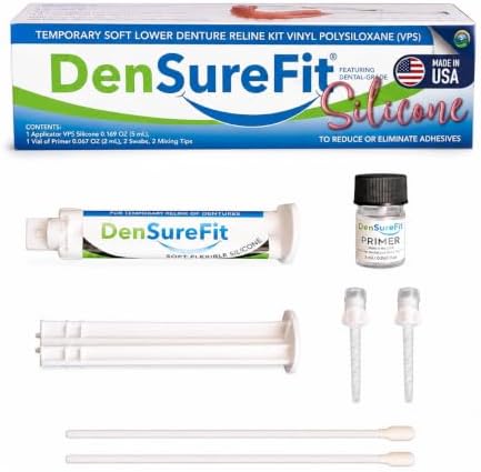 DenSureFit Lower Denture Reline Kit, Soft Silicone Liner