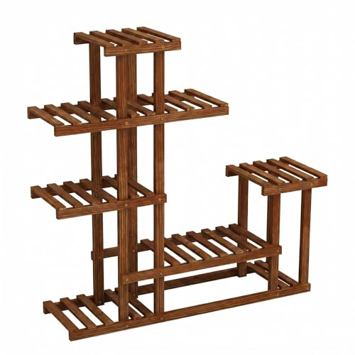 Árbol para Gatos y Soporte para Plantas 2 en 1 de Madera Maciza miniatura 1