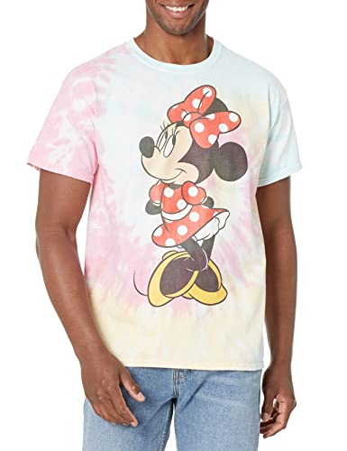 T-Shirt Disney Minnie Traditionnelle pour Homme en Coton Coupe Droite