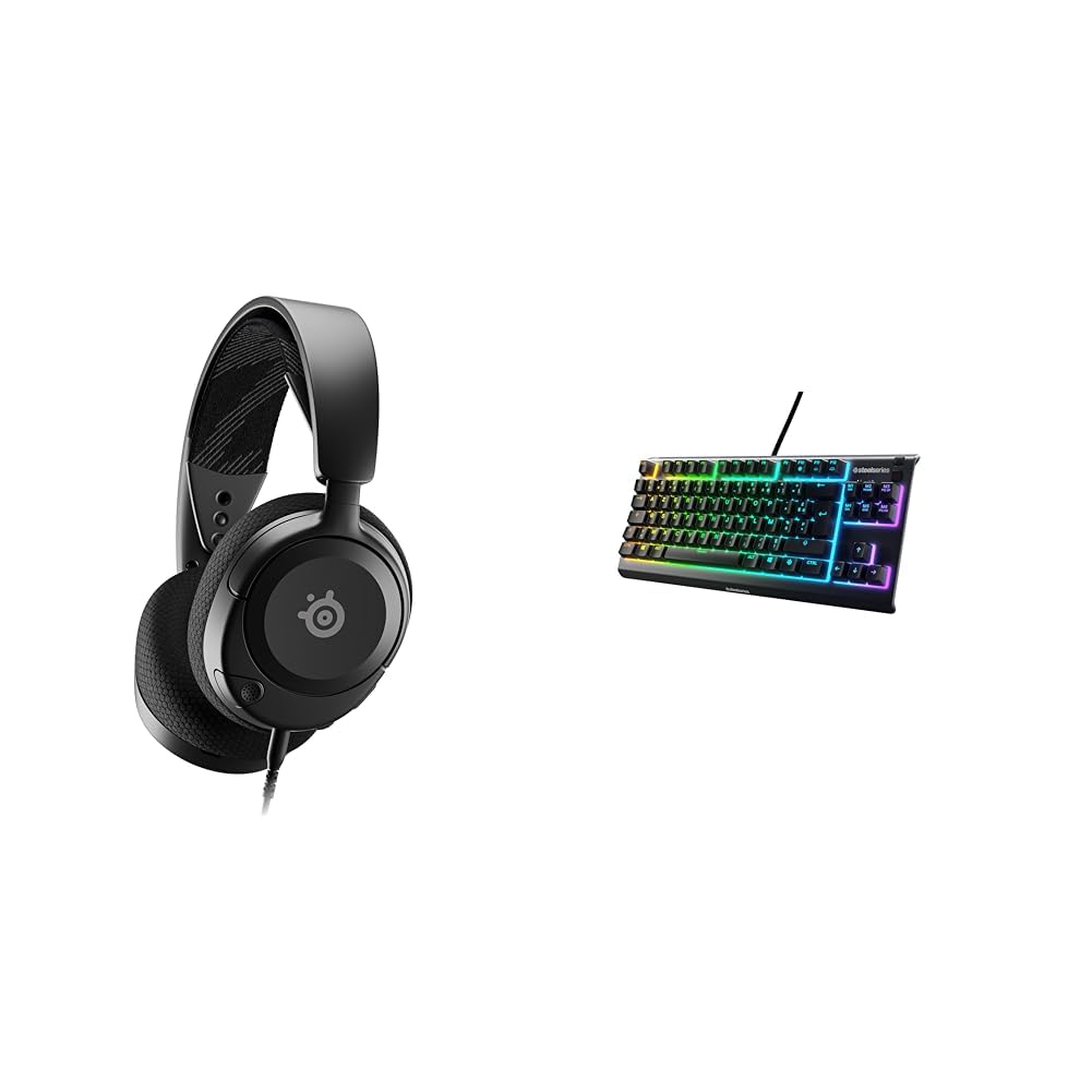SteelSeries Arctis Nova 1 - Casque de Jeu Multi-système — Hi-FI avec Pilotes — Son Spatial à 360° & Apex 3 TKL RVB Clavier Gaming - Facteur de Forme Esports Compact sans pavé numérique