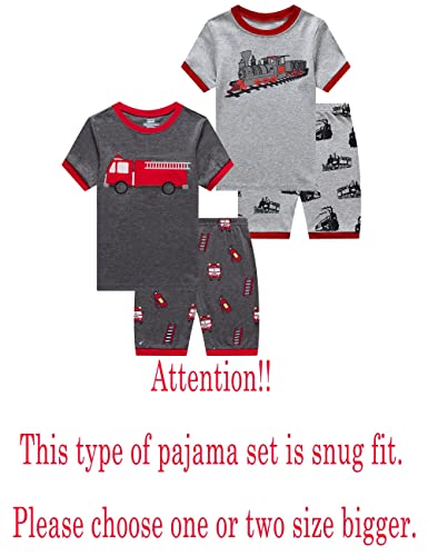 Image of KikizYe Boys Short Sleeve Pajamas Kids Summer Pjs Children Pajamas