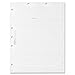 tabbies Medical Chart Index Divider Sheets - Blank Tab(s) - 7 Hole Punched - White Divider - White Tab(s) - 400 / Box - TAA Compliance