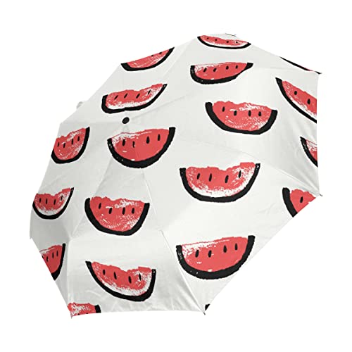 Parapluie pliable pastèque dessin animé à ouverture automatique