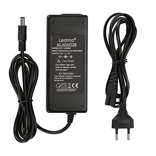 LEDMO Transformador 12V 5A/6A Adaptador de Corriente 60W/70W