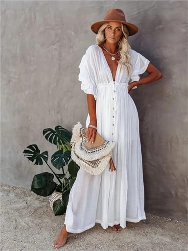 Ropa elegante for playa de mujer con un diseño sofisticado en color kaki 4