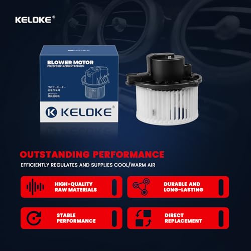Image of KELOKE HVAC Heater Blower Motor Fan Fits for Toyota, Land Rover & Lexus Vehicles - 1990-2008 4Runner Celica Land Cruiser Discovery ES300 ES330 LS400 LX470 RX330 RX400h SC300 SC400, Replace# 8710524020