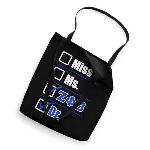 Bolso tote para graduación de doctorado de Zeta Phi Beta, bolso oficialmente licenciado de la hermandad Zeta Phi Beta HBCU miniatura 2