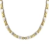 MCS Jewelry Sterling Silver Two Tone Stampato XOXO Friendship and Relationship Chain Bracelet (Set of Both)