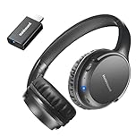 Holdsound TV Kopfhörer Kabellos Senioren, Funkkopfhörer Kabellos für TV mit USB-Sender, Hohe Lautstärke, Keine Audioverzögerung, 40 Stunden Audiowiedergabe, Plug-and-Play