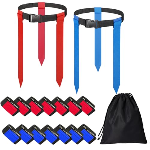 HikounFlag Football Belts,2Sets/14Sets for Adults Youth andAdults Adjustable Flag Football