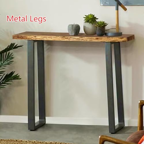 Mesa de pasillo estrecha de madera que soluciona la falta de espacio 4