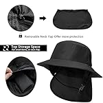 JOYART Surf Hat Bucket Beach Sun Hats with Chin Straps for Surfing Boating Riding Fishing Watersports Men & Women,Wide Brim - Image 4